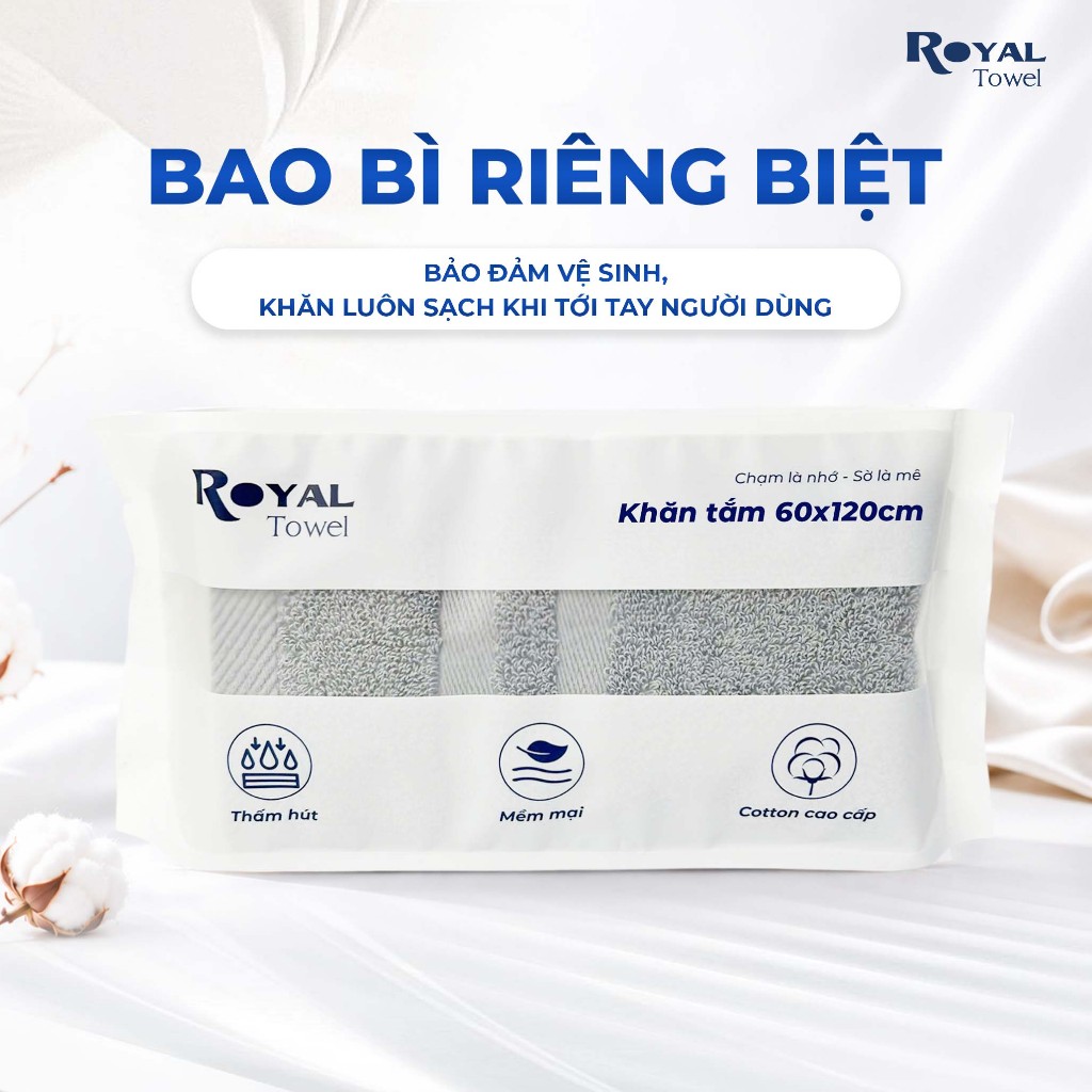 [SSV] Khăn Tắm, Khăn Gội, Khăn Mặt Royal Towel Sợi Cotton Mềm Mịn, Thấm Hút Tốt, Không Xổ Lông, Không Phai Màu | BigBuy360 - bigbuy360.vn