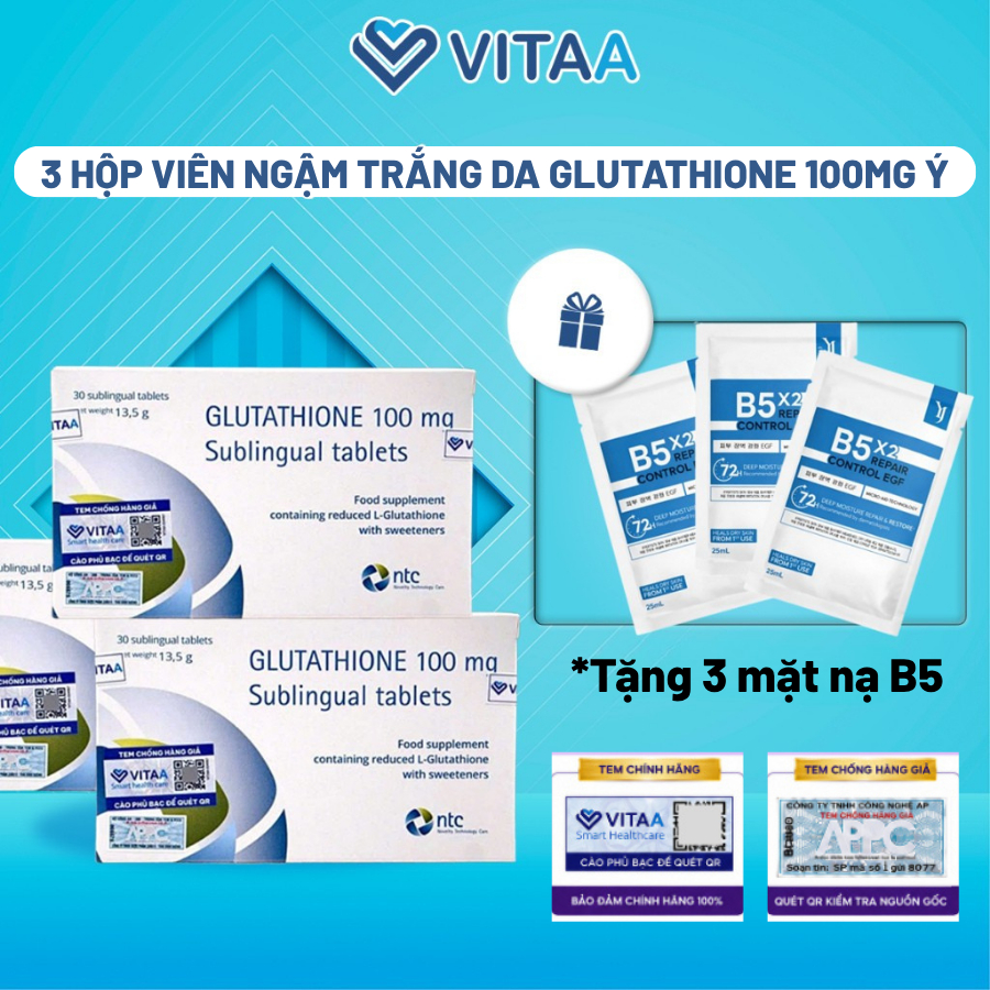 glutathione 100mg ngậm Viên Trắng Da Dưới Lưỡi Nhập Khẩu Italy - NTC Novelty Technology Care Pesticides ghk-cu copper peptide hair Ships From:Germany