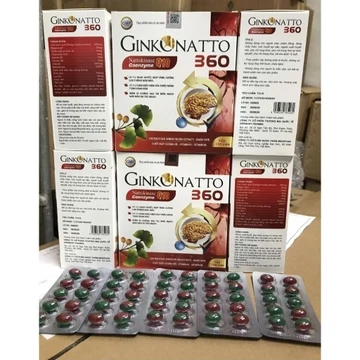 《Date 2029》BỔ NÃO GINKGO natto Tăng cường lưu thông máu não hộp 100v