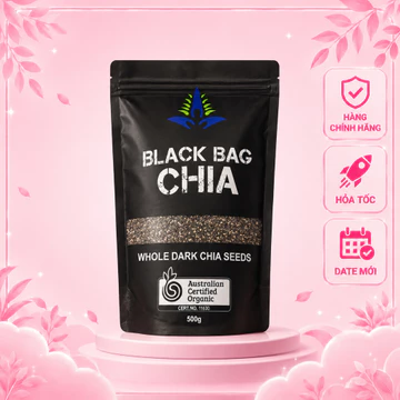 Hạt Chia Úc Đen 500G – Hạt Chia Dùng Pha Chế Trà Trái Cây, Sữa Chua, Đồ Uống