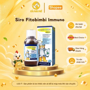 Siro Tăng Đề Kháng Cho Bé FITOBIMBI IMMUNO - Siro Hỗ Trợ Tăng Đề Kháng Bổ Sung Vitamin Và Khoáng Chất Cho Bé Xuất Xứ Ý