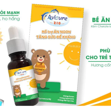 Avisure Zio Kẽm sinh học cho bé,bổ sung Kẽm hữu cơ giúp bé ăn ngon , hỗ trợ kích thích vị giác, tăng đề kháng cho trẻ
