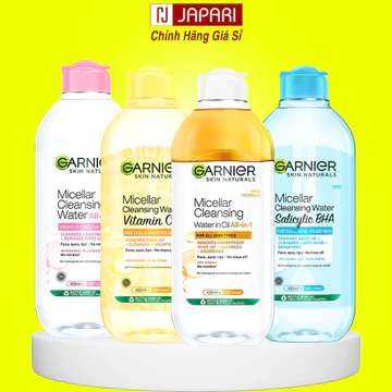 Nước Tẩy Trang Garnier Micellar Vàng Dầu /Xanh/Hồng Da Dầu Mụn,Nhạy Cảm,Khô Mini -Dầu Tẩy Trang Ganier JAPARI