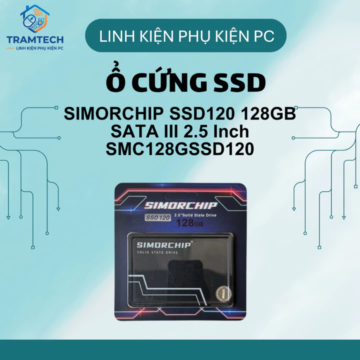 Ổ Cứng SSD SIMORCHIP SSD120 128GB SATA III 2.5 Inch SMC128GSSD120 – SSD Gắn Trong PC Laptop