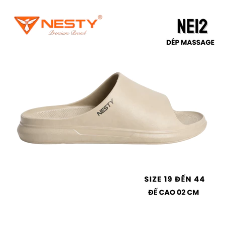 [NE12] Dép Massage Nesty EVA Quai Ngang Nam Nữ Siêu Nhẹ Chống Trượt – Dép Đi Trong Nhà, Đi Biển