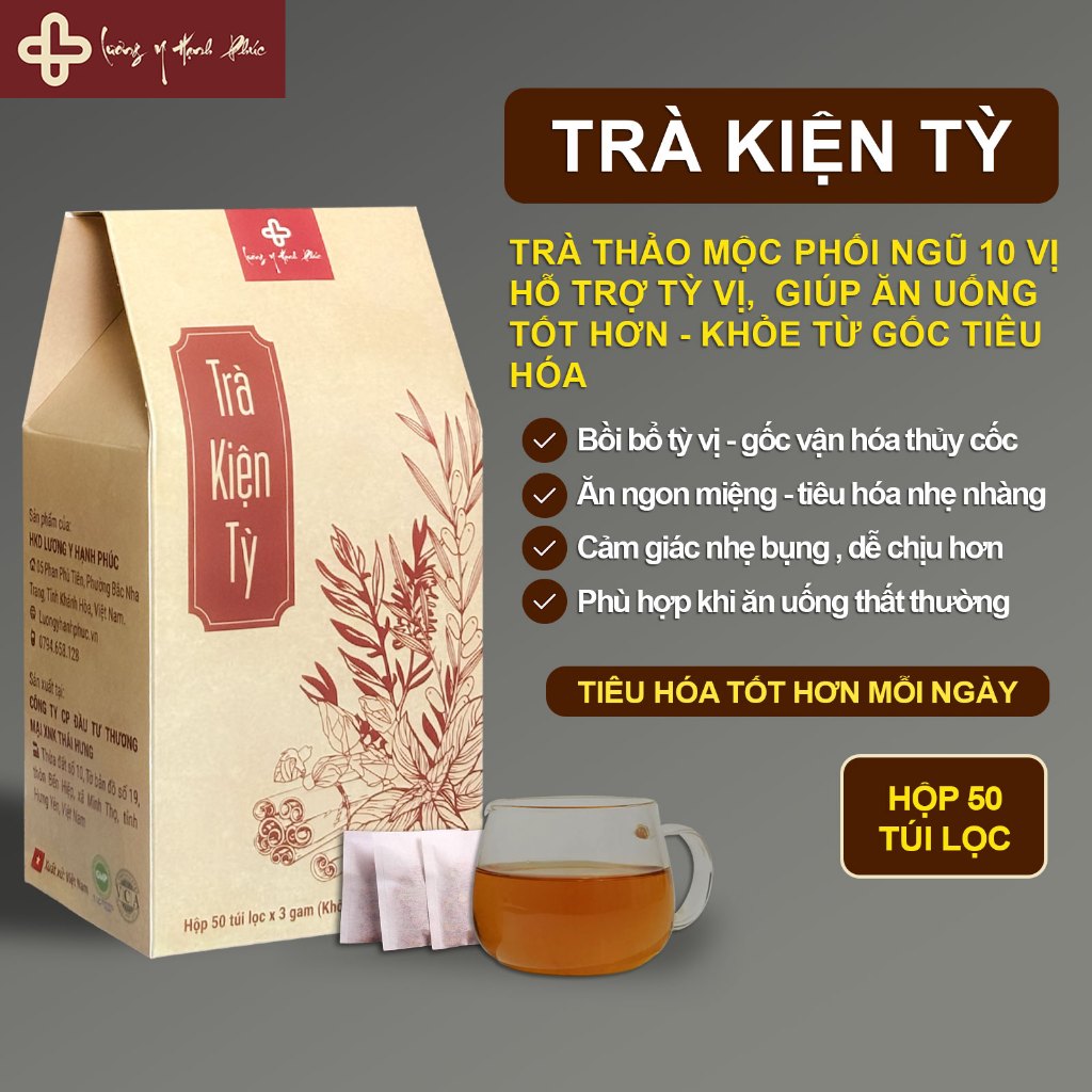 Trà Kiện Tỳ – Tiêu hóa & Chuyển hóa tốt hơn với 10 vị trà thảo mộc phối ngũ cho dưỡng Tỳ Vị