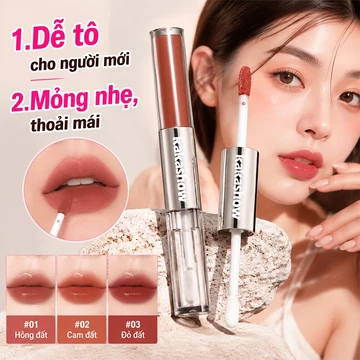 Son Hai Đầu, Đa Năng 2in1, Tích Hợp Chất Son Lì Mịn & Tint Bóng Căng Mọng, Đa Năng, Lâu Trôi