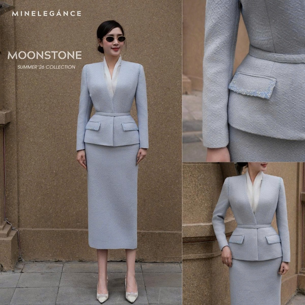 [DEAL MỞ BÁN] MINELEGÁNCE | SET ÁO VEST DẠ & CHÂN VÁY BÚT CHÌ THANH LỊCH, SANG TRỌNG - MIN332