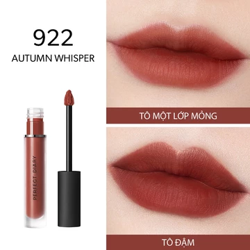【Xả kho giá sốc】HSD13/6/2027 Son Kem Lì Perfect Diary DreamMatte 2.5g, Son Môi Mịn Lâu Trôi, Màu Đỏ Nâu Thời Thượng