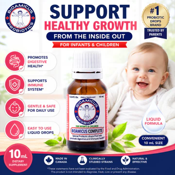 BioAmicus Complete Men Vi Sinh Cho Trẻ Sơ Sinh & Trẻ Em 10ml | Probiotic Drops Hỗ Trợ Tiêu Hóa & Hệ Vi Sinh Đường Ruột