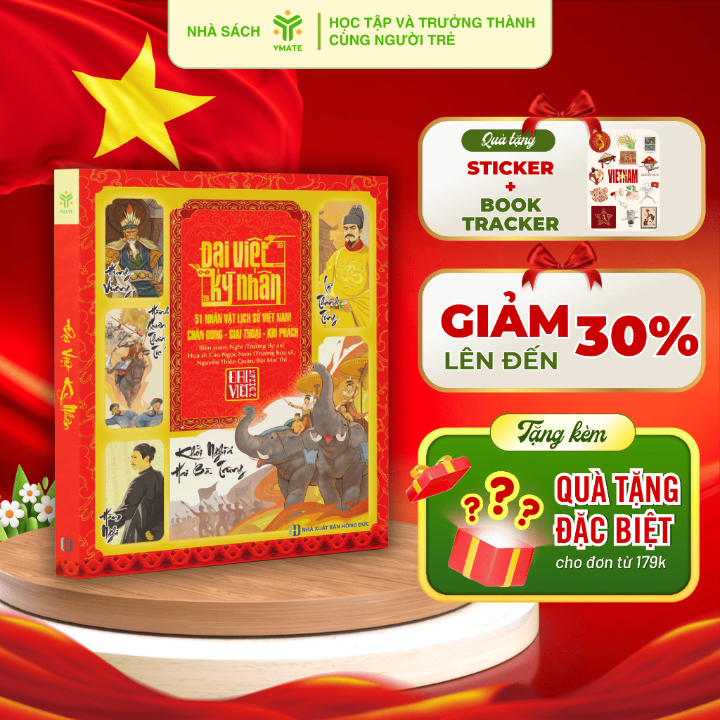 Sách Đại Việt Kỳ Nhân - 51 Nhân Vật Lịch Sử Việt Nam: Chân Dung, Giai Thoại, Khí Phách - Ymate Books