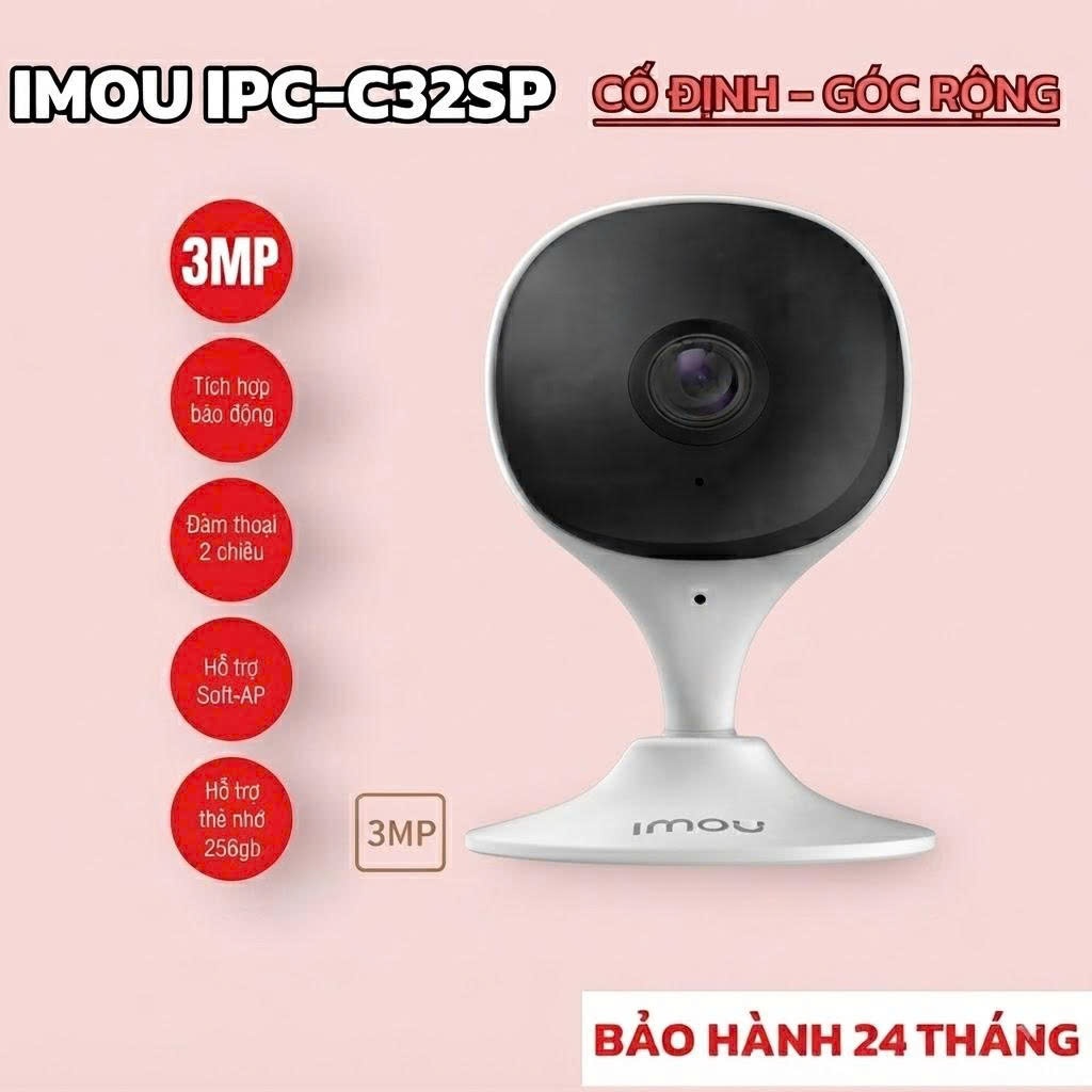 (TẶNG DÂY 5M đơn cam+thẻ)Camera WiFi Imou C32SP/C32EP 3MP Công Nghệ Cao,Góc Rộng,Chân Đế Nam Châm