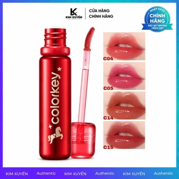 [ĐỎ CON NGỰA] Son bóng Colorkey Lasting Essence Lip Lacquer 3ML