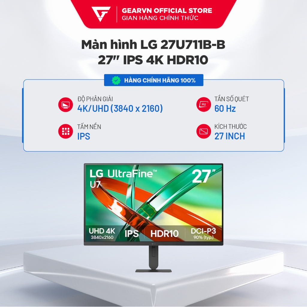 Màn hình LG UltraFine 27U711B-B 27 inch UHD 4K HDR10 60Hz 5ms GTG BH 24 Tháng | BigBuy360 - bigbuy360.vn