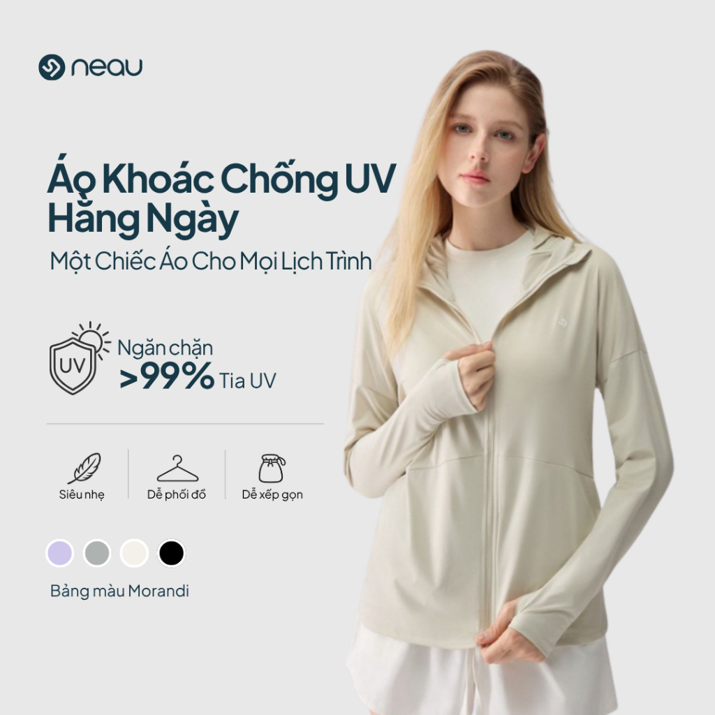 [Unisex] NEAU Áo Chống Nắng Nữ Gấp Gọn Nhẹ Mát Lạnh UPF50+ Dễ Mang Theo Đi Học Đi Làm Du Lịch OC001 | BigBuy360 - bigbuy360.vn