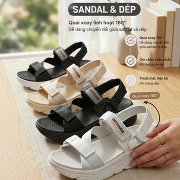 [HÀNG MỚI] Sandal Nữ DATINNOS Quai Dù Đế Đúc Nguyên Khối – Xăng Đan Nữ Thời Trang, Sandal Học Sinh Quai Hậu Êm Chân
