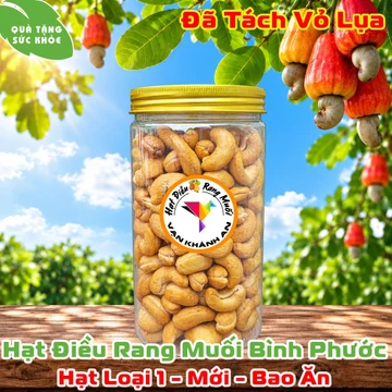 Hạt Điều Rang Muối Tách Vỏ Lụa (500g) | Hạt Dinh Dưỡng, Ăn Kiêng | Quà Tặng | MỚI, BAO ĂN | Cashew