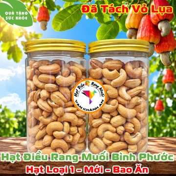 Hạt Điều Rang Muối Bóc Vỏ Lụa (1kg) | Hạt Dinh Dưỡng, Ăn Kiêng | Quà Tặng | MỚI, BAO ĂN | Cashew