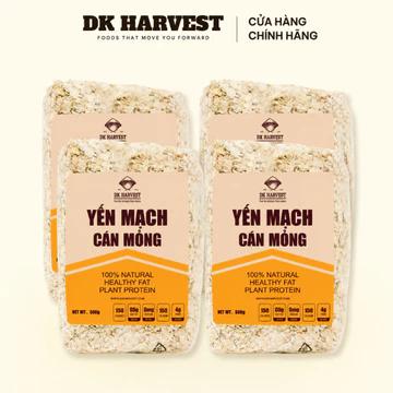 Combo 2kg Yến Mạch Úc Cán Mỏng Nguyên Cám DK Harvest - eatclean yến mạch qua đêm, thực dưỡng, làm sữa hạt