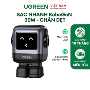 [Shopee Sinh Viên] Củ sạc nhanh Robot 30W/65W UGREEN CD319 | Công nghệ GaN | Bảo hành 18 tháng 1 đổi 1
