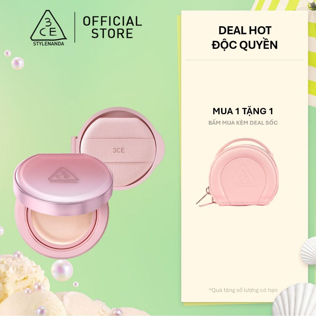 3CE Combo Phấn Nước Fitting Mesh Cover Cushion Kèm Lõi Refill