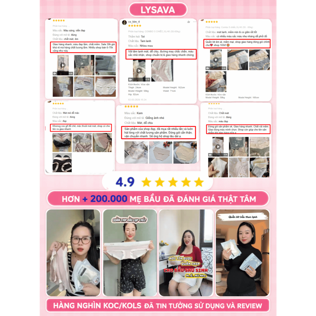 Quần Lót Bầu LYSAVA Cạp Chéo Không Gò Bụng - Quần Chip Bầu Kháng Khuẩn Thoáng Khí Đáy Cotton Sáng Màu Cho Mẹ Bầu, QL6 | BigBuy360 - bigbuy360.vn