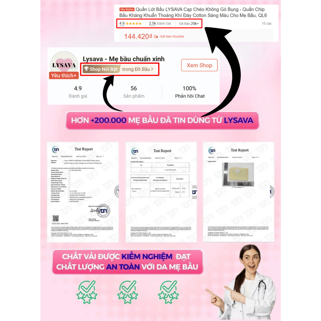 Quần Lót Bầu LYSAVA Cạp Chéo Không Gò Bụng - Quần Chip Bầu Kháng Khuẩn Thoáng Khí Đáy Cotton Sáng Màu Cho Mẹ Bầu, QL6 | BigBuy360 - bigbuy360.vn