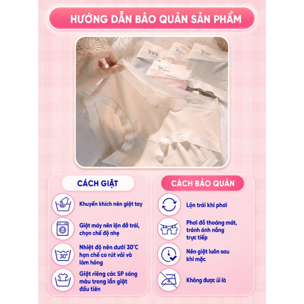 Quần Lót Bầu LYSAVA Cạp Chéo Không Gò Bụng - Quần Chip Bầu Kháng Khuẩn Thoáng Khí Đáy Cotton Sáng Màu Cho Mẹ Bầu, QL6 | BigBuy360 - bigbuy360.vn