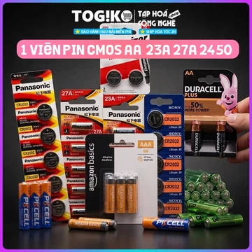 1 Viên Pin AA Cmos Pin kiềm Alkaline Duracell Sony - Pin tiểu carbon pin kiềm khô CR2032, CR2016, CR2045, Pin 2A giá rẻ
