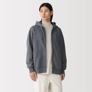 [26AW] MUJI Áo Hoodie Nam Có Khóa Kéo Vải Fleece
