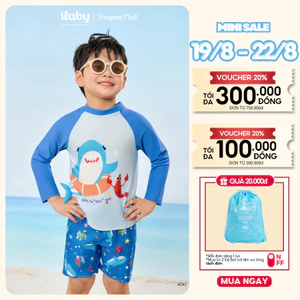 [TẶNG TÚI BƠI] Đồ bơi bé trai, bộ bơi rời tay dài chất thun co giãn chống nước, chống nắng [4041]