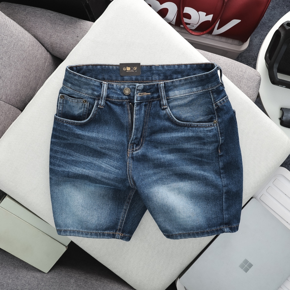 Quần Short Jean Nam Thêu Túi - Form Ống Rộng, Trên Gối - 4 Màu Cơ Bản Wash Thời Trang - Phong Cách Sang Trọng | BigBuy360 - bigbuy360.vn