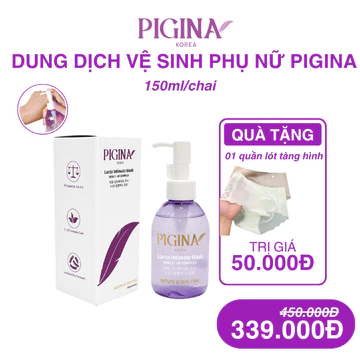 Dung dịch vệ sinh PIGINA dung dịch vệ sinh phụ nữ thành phần tự nhiên 150ml _ tặng 1 quần