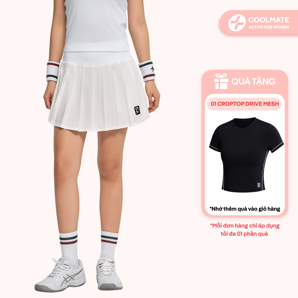 [MUA 1 TẶNG 1] Váy xếp ly thể thao Pickleball Drive Shot co giãn tự nhiên, thoáng khí - Coolmate Active For Women