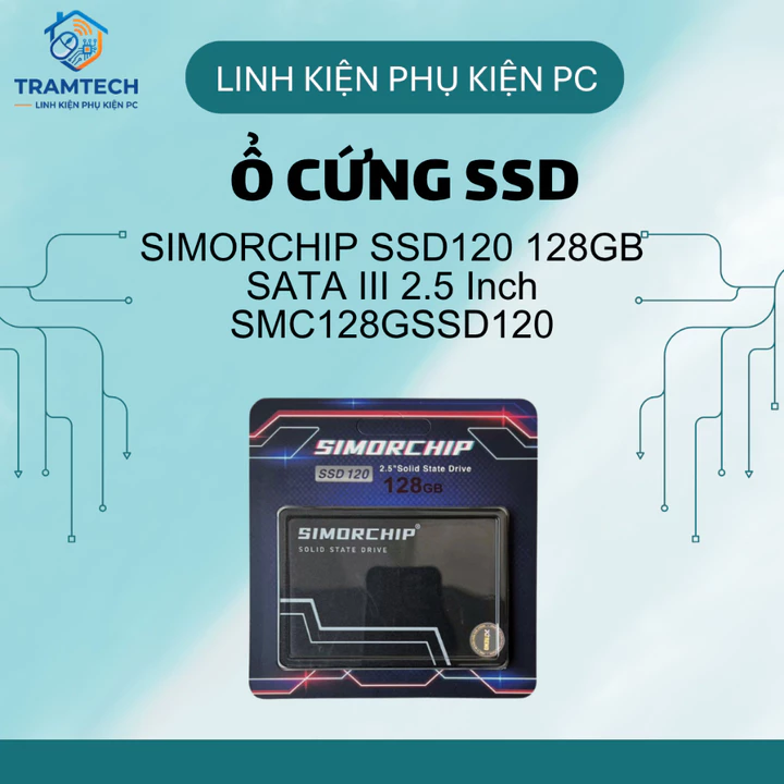 Ổ Cứng SSD SIMORCHIP SSD120 128GB SATA III 2.5 Inch SMC128GSSD120 – SSD Gắn Trong PC Laptop