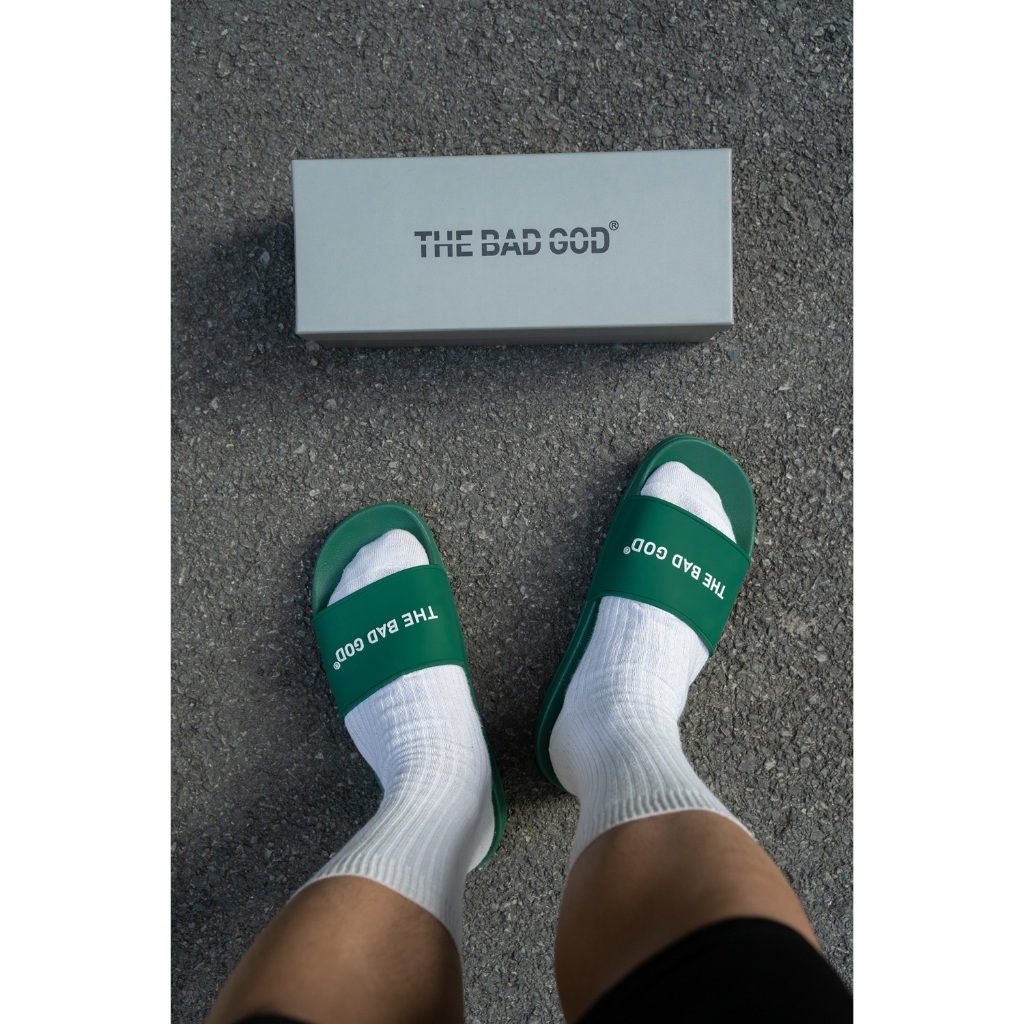 Dép Quai Ngang Basic Nam Nữ The Bad God X01 Chữ Trắng Dép Slipper Local Brand Unisex Đế PVC Chống Trơn | BigBuy360 - bigbuy360.vn