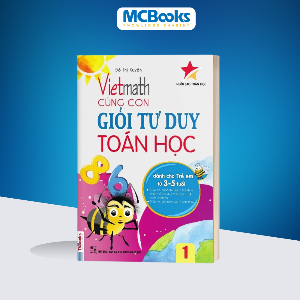 Sách - Vietmath - Cùng Con Giỏi Tư Duy Toán Học Tập 1 (dành cho bé từ 3-5 tuổi)