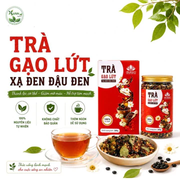 Trà gạo lứt xạ đen đậu đen , trà gạo rang đỗ đen hỗ trợ giảm cân chống lão hóa