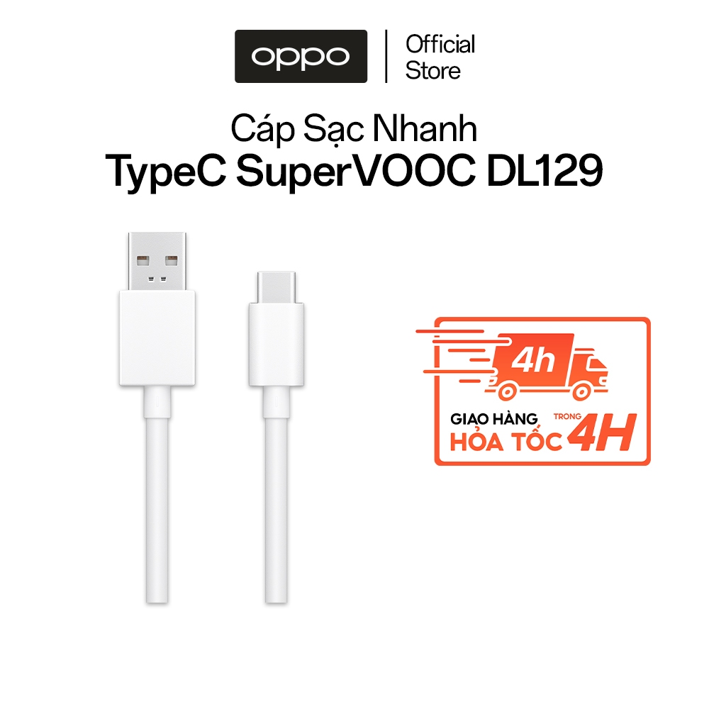 Dây cáp sạc nhanh OPPO Type C 80W Super VOOC DL129 – Hàng chính hãng bảo hành 12 tháng