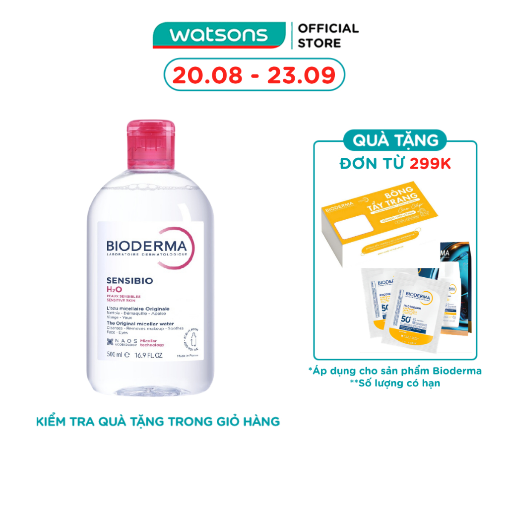 Nước Tẩy Trang Dành Cho Da Nhạy Cảm Bioderma Sensibio H20 500ml