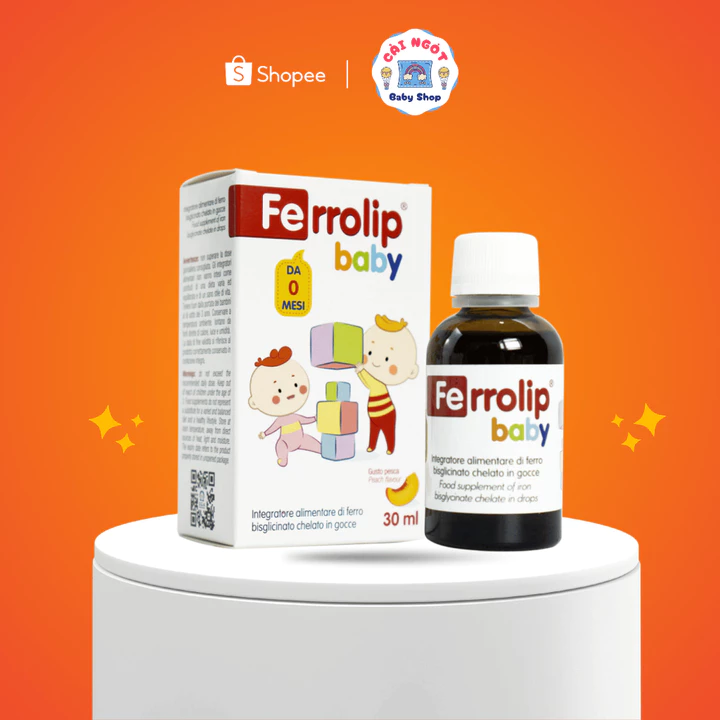 FERROLIP BABY ( Lọ 30ml ) Bổ Sung Sắt Amin Hữu Cơ Thơm Ngon Cho Bé Khỏe Mạnh.giảm nguy cơ thiếu máu thiếu sắt