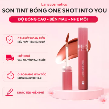 [KHẮC TÊN FREE] Son Tint Bóng One Shot Into You Lip Tint Dưỡng Ẩm, Lên Màu Chuẩn, Bám Môi Tốt 2.2g