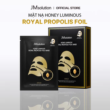 JMsolution Mặt Nạ Vàng Keo Ong Cao Cấp Honey Luminous Royal Propolis Foil Mask Gold Chính Hãng 35ml