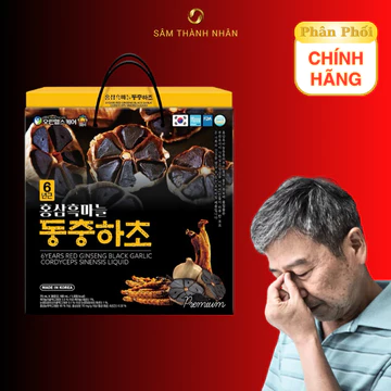 Nước Tỏi Đen Hồng Sâm Đông Trùng Hàn Quốc Hộp 30 Gói x 70ml