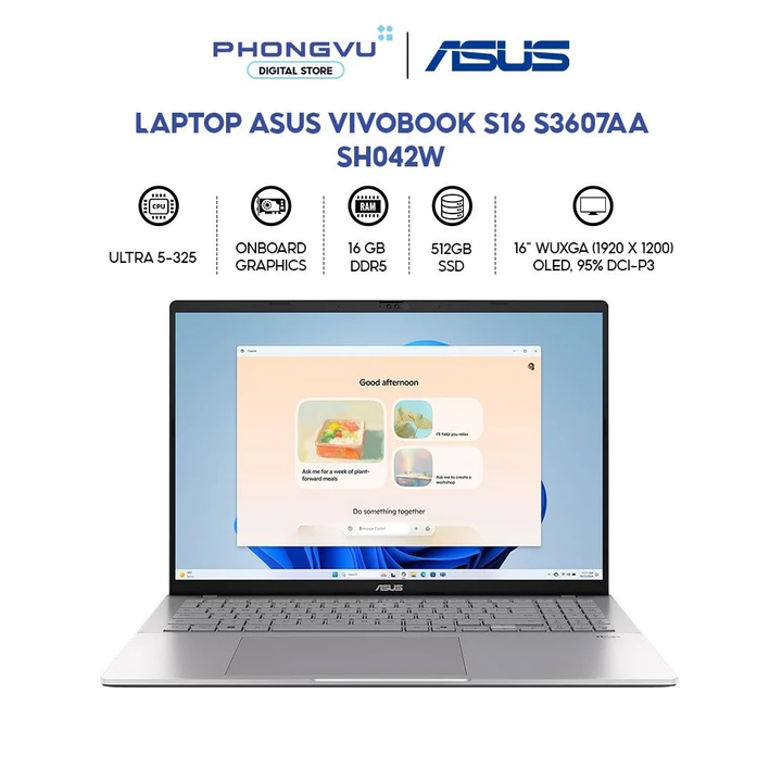 ASUS VivoBook S16 S3607aa Sh042w – 16GB RAM, 512GB SSD