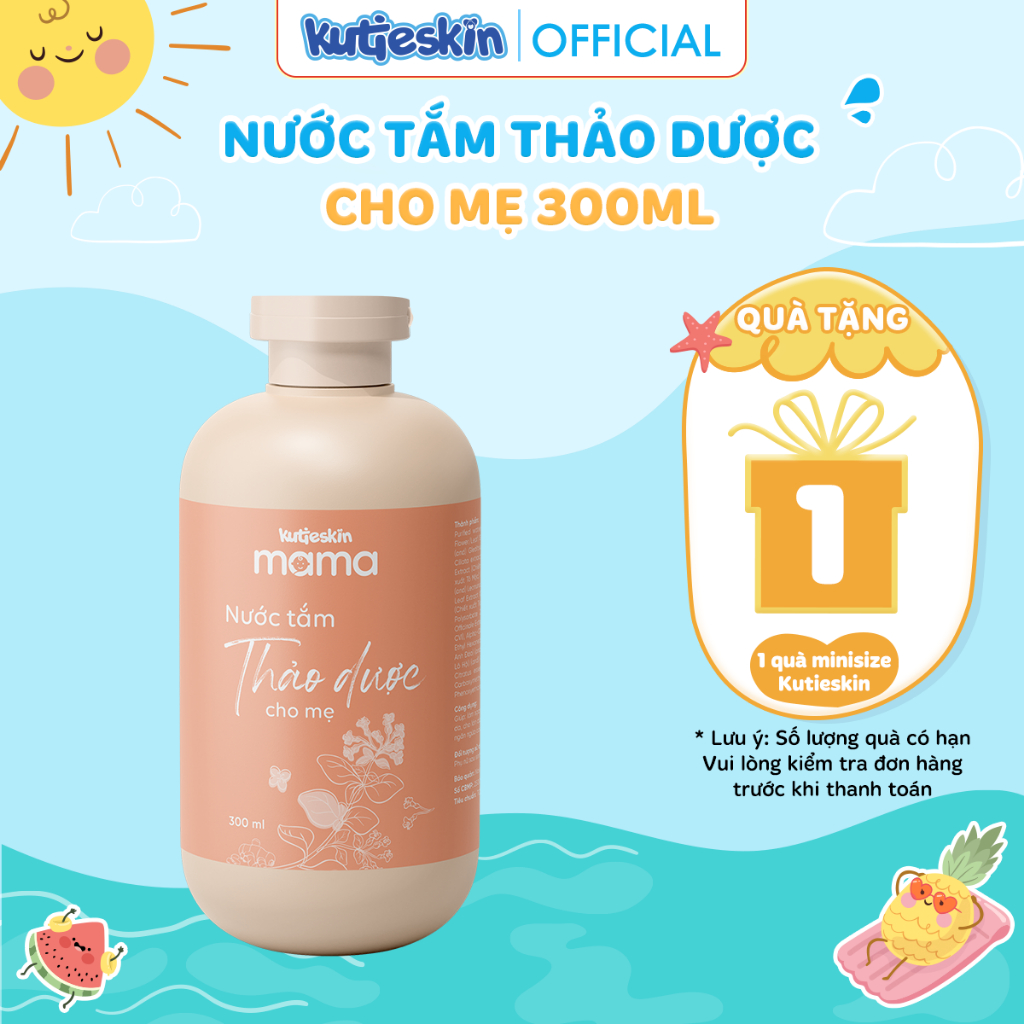 Nước tắm thảo dược cho mẹ Kutieskin Mama