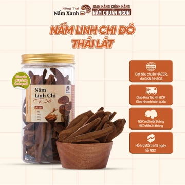 Nấm Linh Chi Đỏ Thái Lát 50gr 100gr Tiện Lợi Tốt Cho Sức Khỏe - Nấm Xanh