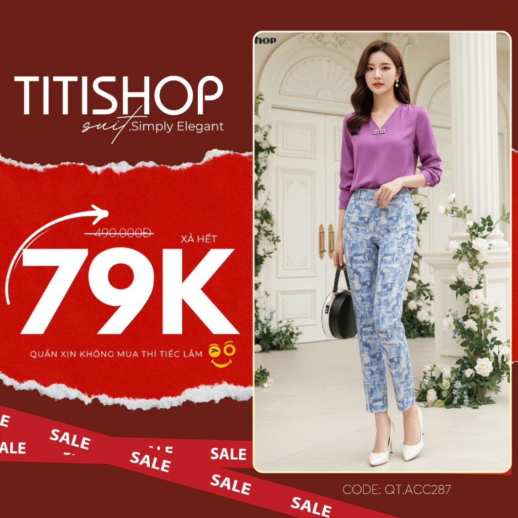( Hỏa tốc ) Quần tây nữ , Quần tây nữ TITISHOP , quần tây nữ công sở , xả hết quần tây nữ đẹp QTN001 011