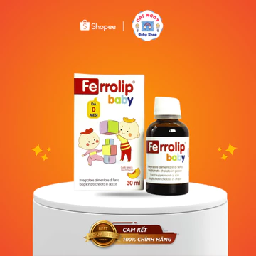 FERROLIP BABY ( Lọ 30ml ) Bổ Sung Sắt Amin Hữu Cơ Thơm Ngon Cho Bé Khỏe Mạnh.giảm nguy cơ thiếu máu thiếu sắt ở trẻ em