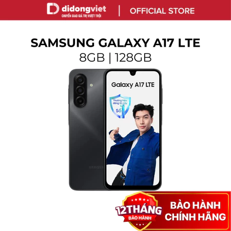 Điện Thoại Samsung Galaxy A17 LTE 8GB | 128GB - Màn hình 6,7" 90Hz, 5000mAh - Hàng Chính Hãng